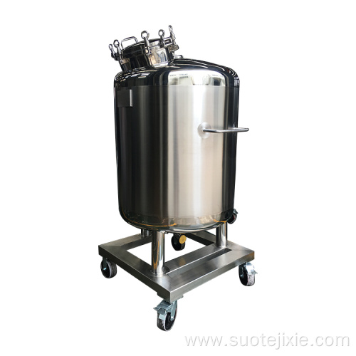 Stainless steel material transfer tank